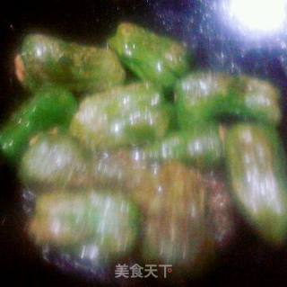 青椒酿肉的做法步骤：6