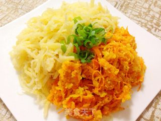 粉蒸双丝的做法步骤：5