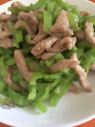 青椒炒肉的做法步骤：7
