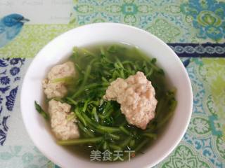 豆苗肉丸汤的做法步骤：12