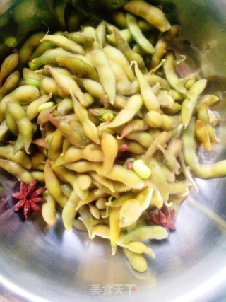 五香水煮毛豆的做法步骤：4
