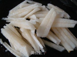 梨丝拌木瓜的做法步骤：3