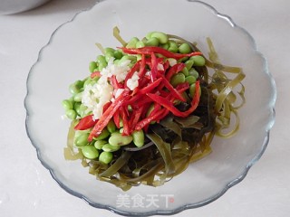 毛豆仁拌海带丝的做法步骤：8