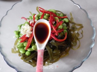 毛豆仁拌海带丝的做法步骤：9