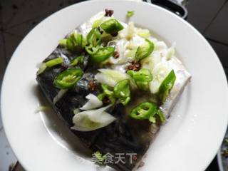 尖椒蒸鲅鱼干的做法步骤：7