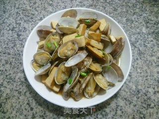 香干炒花蛤的做法步骤：12