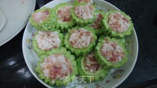 豉汁苦瓜瓤肉的做法步骤：3