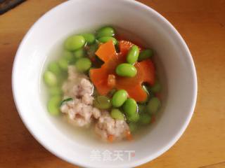 青豆肉丸汤的做法步骤：4