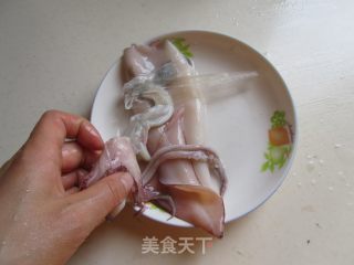 辣烤鱿鱼的做法步骤：2