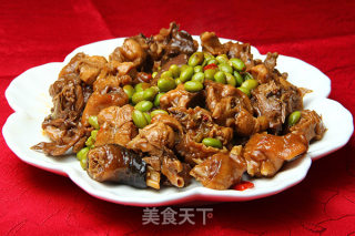 毛豆烧土鸡的做法步骤：5