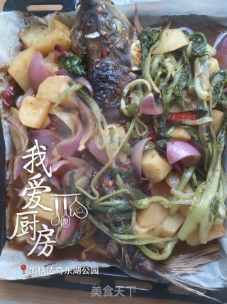 电烤箱烤鱼的做法步骤：13