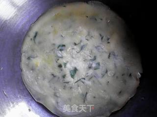 野芹菜叶鸡蛋饼的做法步骤：6