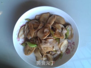 鸡腿菇炒肉片的做法步骤：6