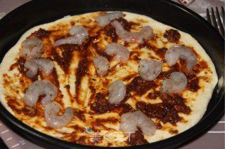 双层芝士酱肉虾仁饼的做法步骤：4