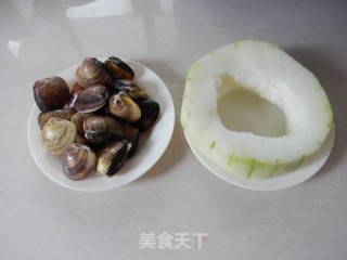 文蛤冬瓜汤的做法步骤：1
