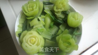 茄汁油菜豆腐的做法步骤：8