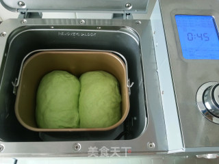 斑兰蜜豆面包(中种)的做法步骤：9