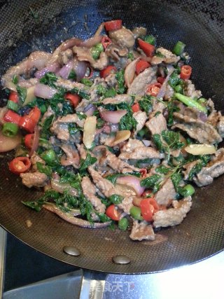 小炒牛肉的做法步骤：13