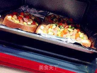 处女作吐司版披萨给爱一份浪漫早餐的做法步骤：22