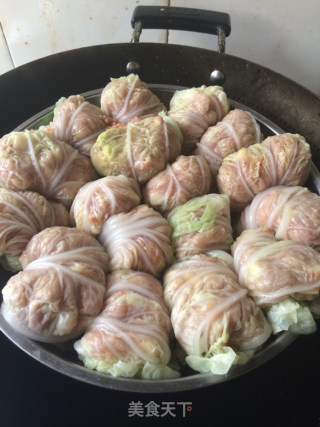 虾包白菜酿---农家菜的做法步骤：8