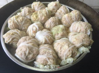 虾包白菜酿---农家菜的做法步骤：10