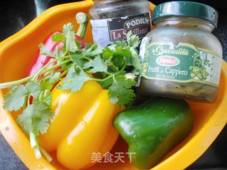 烤彩椒橄榄沙拉的做法步骤：1