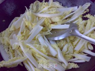 肉片炒白菜的做法步骤：4