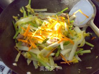 肉片炒白菜的做法步骤：8