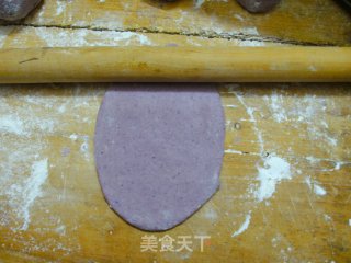 紫薯豆渣心形馒头的做法步骤：7