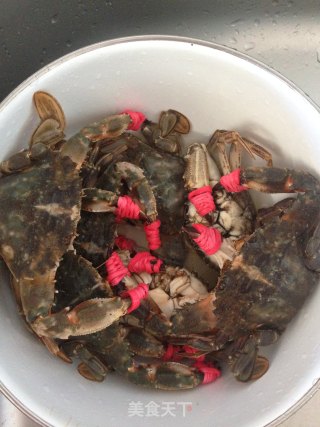 清蒸花盖蟹子的做法步骤：1