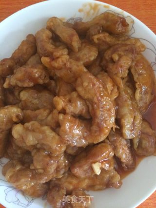 蒜香糖醋里脊的做法步骤：6