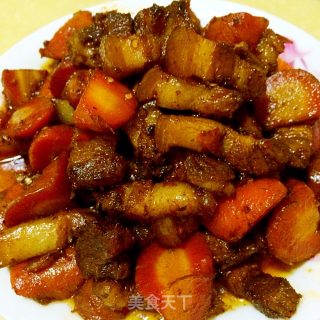 胡萝卜烧肉的做法步骤：6