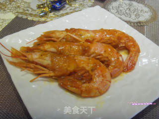 披萨酱煎红虾的做法步骤：5
