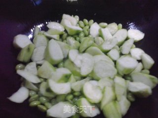 丝瓜毛豆的做法步骤：5