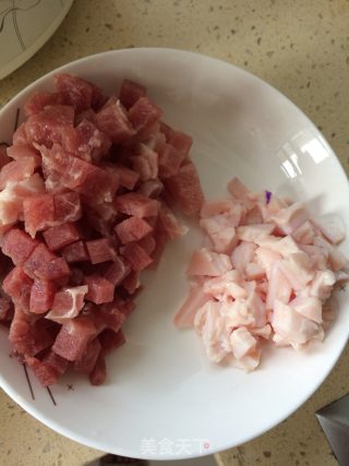 菜丁配肉丁的做法步骤：8