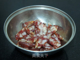 儿菜炒腊肠的做法步骤：3