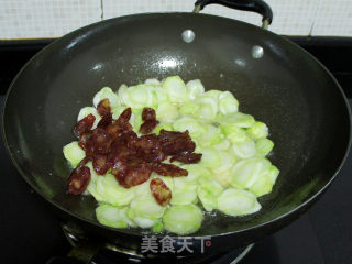 儿菜炒腊肠的做法步骤：7