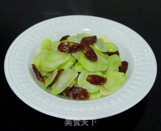 儿菜炒腊肠的做法步骤：8