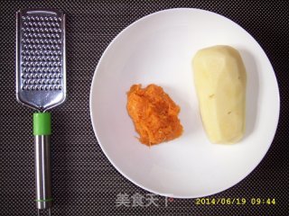 南瓜糊和炒南瓜籽及南瓜筋土豆煎饼的做法步骤：4