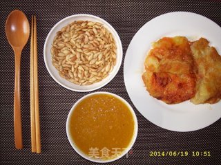 南瓜糊和炒南瓜籽及南瓜筋土豆煎饼的做法步骤：12