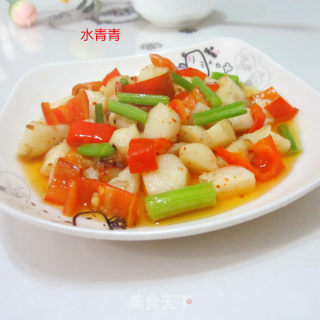 红辣椒荸荠丁的做法步骤：8