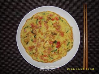 香葱鸡蛋虾仁煎饼的做法步骤：6