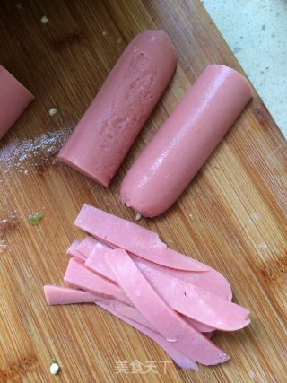 青辣椒炒火腿黄瓜的做法步骤：3