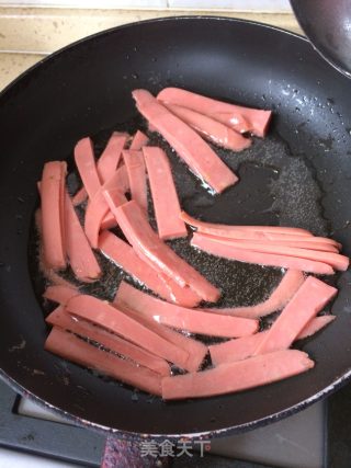 青辣椒炒火腿黄瓜的做法步骤：7