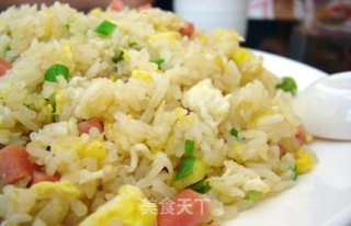 火腿蛋炒饭的做法步骤：5