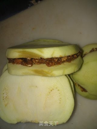 蒸茄盒的做法步骤：3