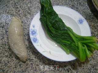 菠菜炒面筋的做法步骤：1