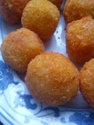 黄金丸子（剩饭版）的做法步骤：7