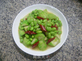丝瓜炒毛豆的做法步骤：13