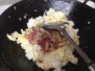 培根蛋炒饭的做法步骤：6